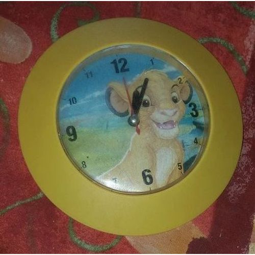 2 Horloge murale le roi Lion jaune