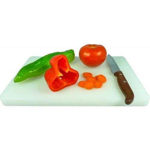 Planche À Découper 30*20 Cm Polyethylene Blanche Jocca