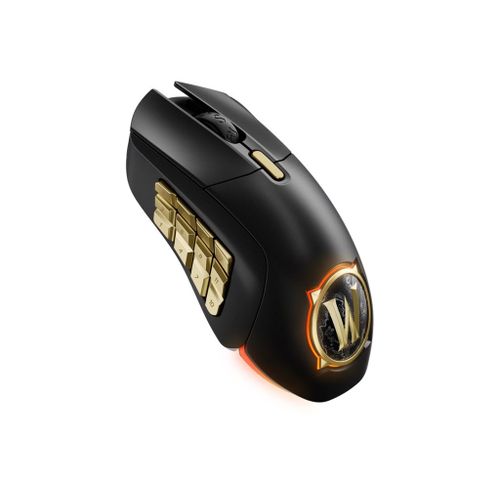 SteelSeries Aerox 9 - World of Warcraft Edition - souris - ergonomique - pour droitiers - optique - 18 boutons - sans fil - 2.4 GHz, Bluetooth 5.0 - noir mat