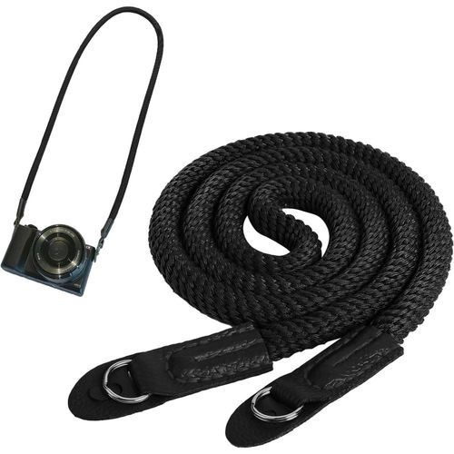 Sangles pour Appareils Photo, Bandoulière en Corde, Courroie de Cou en Coton Doux pour Caméra, Caméscopes et Jumelles, Compatible avec Nikon, Sony, Fujifilm, Olympus, Leica