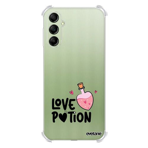 Coque Samsung Galaxy A14 Silicone Antichocs Solides Coins Renforcés Protection Housse Transparente Love Potion Evetane