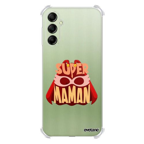 Coque Samsung Galaxy A14 Silicone Antichocs Solides Coins Renforcés Protection Housse Transparente Super Maman Evetane