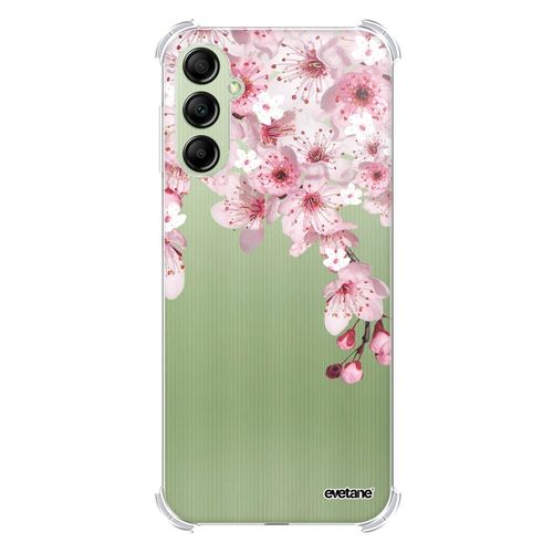 Coque Samsung Galaxy A14 Silicone Antichocs Solides Coins Renforcés Protection Housse Transparente Cerisier Evetane