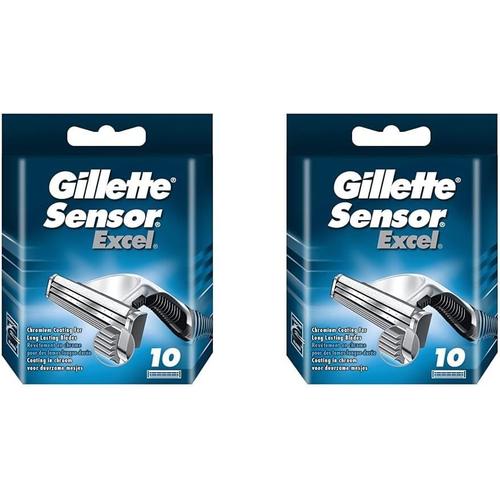 Lames De Rasoir Homme Sensor 3,Pack De 10 Lames De Recharges (Lot De 2) 