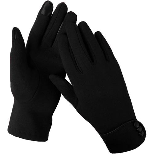 Gants Femme Hiver Tactiles Chauds Épaisse Écran Tactile D'hiver Pour Femmes Chauds De Couleur Unie Pour Sport Running D'extérieur Vélo Gants Doublure Polaire