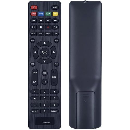 Sr-5959Hd Télécommande De Rechange Sr-5959Hd Compatible Avec Starsat 200Hd Extreme 4K Tv Télécommande