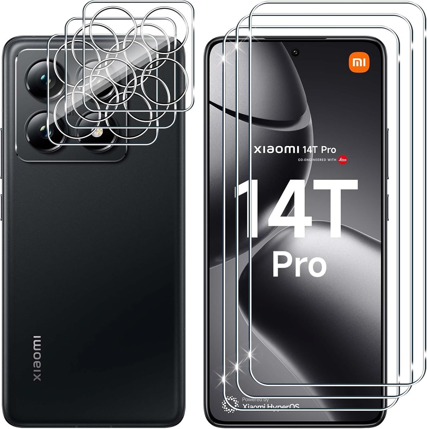 Verre Trempé Pour Xiaomi 14T Pro/Xiaomi Mi 14T Pro, 3+3 Pièces Prot...