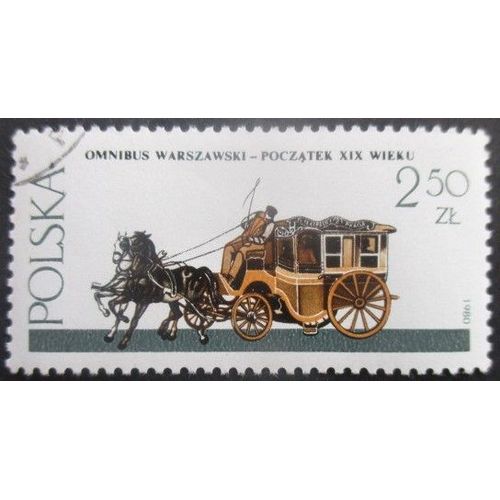 Pologne N°2539 Equipage De Chevaux Oblitéré