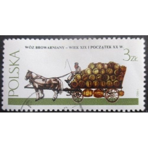 Pologne N°2540 Equipage De Chevaux Oblitéré
