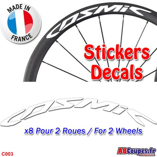 Autocollants Roue Mavic Cosmic - Pro Carbon Jantes Vélo Sticker Weel Decals Rim Sl C T - C003 Blanc