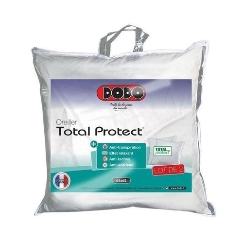 Dodo Lot De 2 Oreillers Total Protect 65x65 Cm Blanc