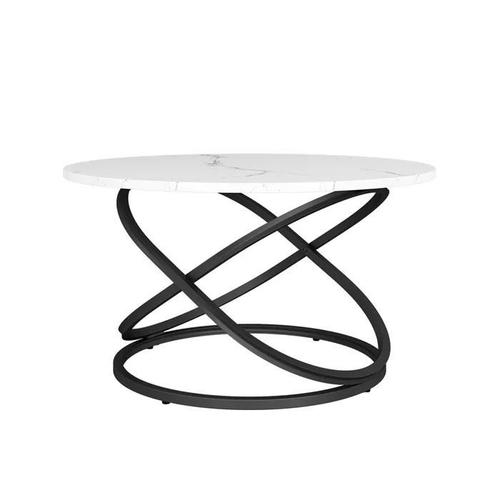 Vicco Table Basse Calgary, Blanc, 79.5 X 46 Cm Avec Grande Surface De Travail