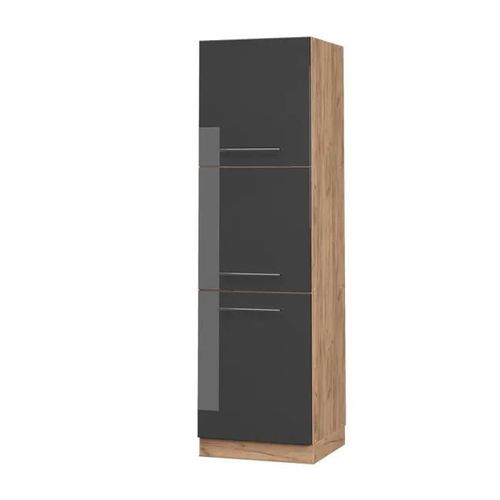 Vicco meuble pour four Fame-Line, Anthracite Haute brillance, 60 cm