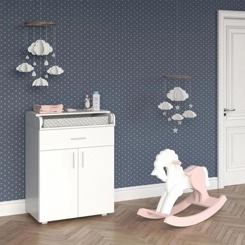 Commode À Langer Lea - Vicco - Avec Tiroir - Blanc
