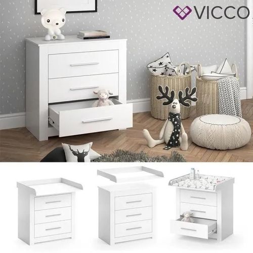 Table À Langer Vicco Miro, Commode À Langer Avec Plan, Étagère À Langer, Commode, Tiroirs