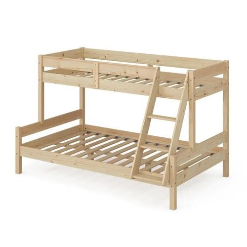 Vitalispa Lit Superposé Everest, Naturel Bois, 120x200 / 80x200 Cm