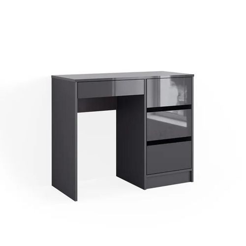 Vicco Coiffeuse Sherry, Anthracite Haute Brillance, 90 Cm Avec 4 Tiroirs