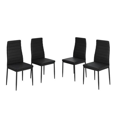 Vicco Chaise De Salle À Manger Grand, Noir, 42.5 X 48 Cm Lot De 4