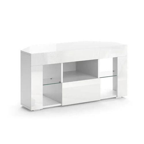 Vicco Meuble Tv Denver, Blanc Haute Brillance, 100 X 50 Cm