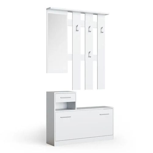 Ensemble portemanteau Vicco Billy blanc, penderie, penderie d?entrée, penderie compacte