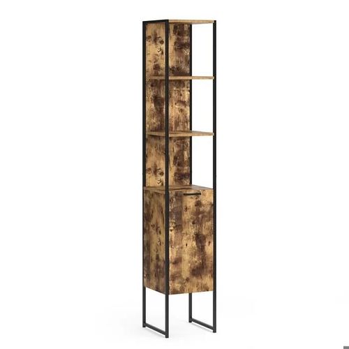 Vicco Meuble De Rangement De Salle De Bain Fyrk, Chêne Rustique, 33 X 185 Cm