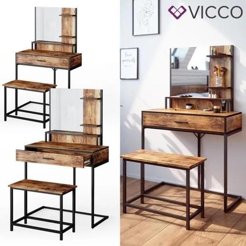 Coiffeuse Vicco Fyrk, Table De Maquillage, Commode De Maquillage, Châssis Métallique