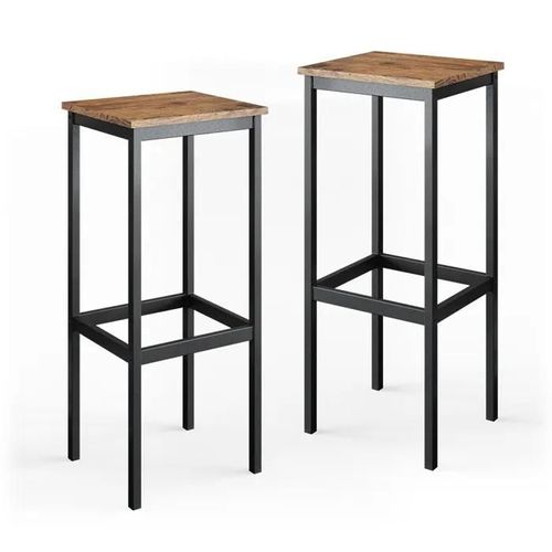 Vicco Tabouret De Bar Fyrk, Chêne Rustique, 34 X 78 Cm 2 Pièces