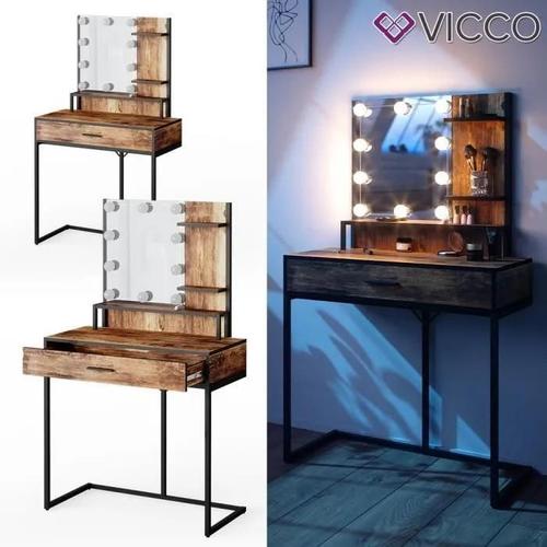 Coiffeuse Vicco Fyrk, Table De Maquillage, Commode De Maquillage, Châssis Métallique