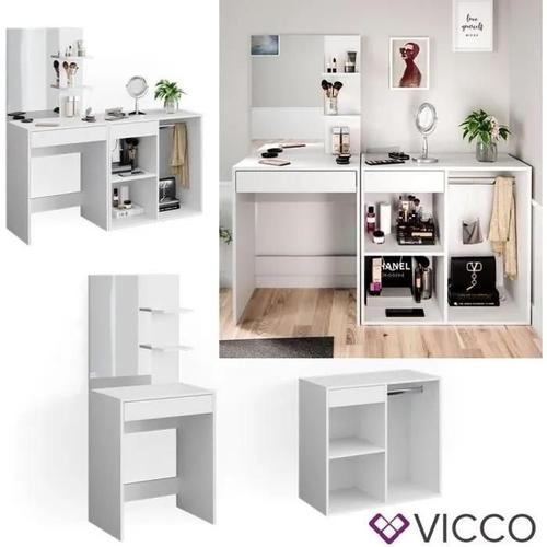 Coiffeuse Vicco Isabelle, Table De Maquillage, Commode De Maquillage, Meuble D?Appoint, Commode