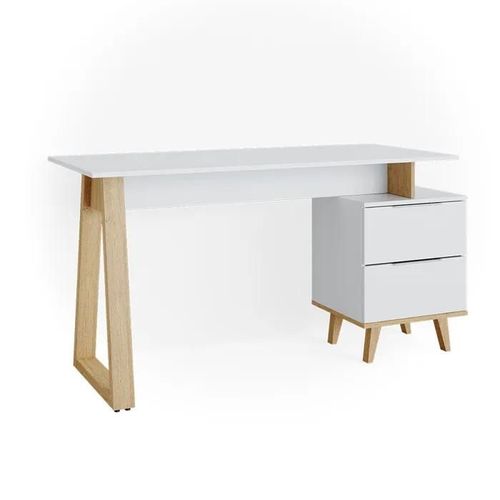 Vicco Bureau Nautica, Blanc, 138 X 60 Cm Avec Tiroirs L
