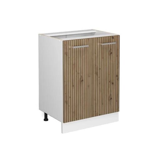 Vicco Meuble Bas De Cuisine R-Line, Chêne Artisan, 60 Cm Sans Plan De Travail