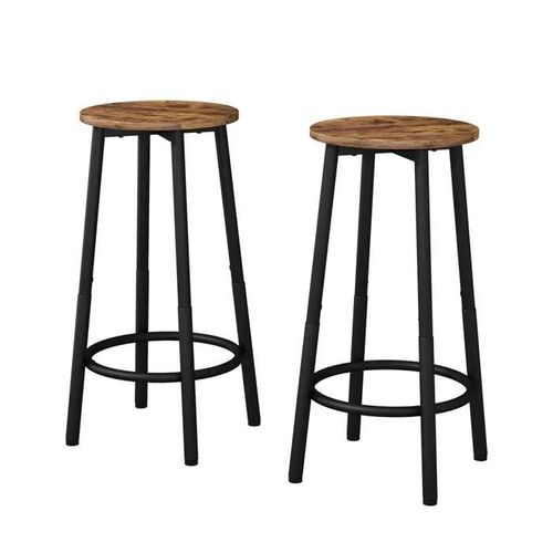 Tabouret De Bar Edmonton, 31.5 X 64 Cm 2 Pièces, Chêne Rustique, Vicco