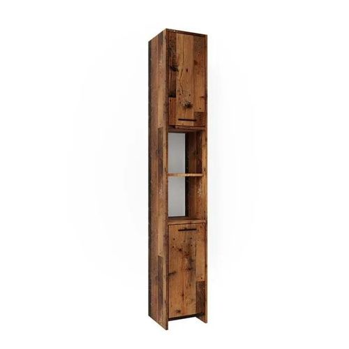 Vicco Meuble De Rangement De Salle De Bain Kiko, Chêne Rustique, 30 X 190 Cm