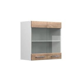 Vicco Meuble De Cuisine Haut Vitré R-Line, Sonoma, 60 Cm
