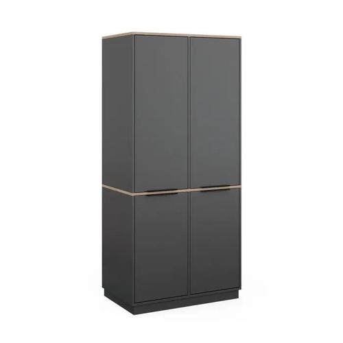 Vicco armoire Betti, Anthracite, 82 x 179 cm avec 4 portes