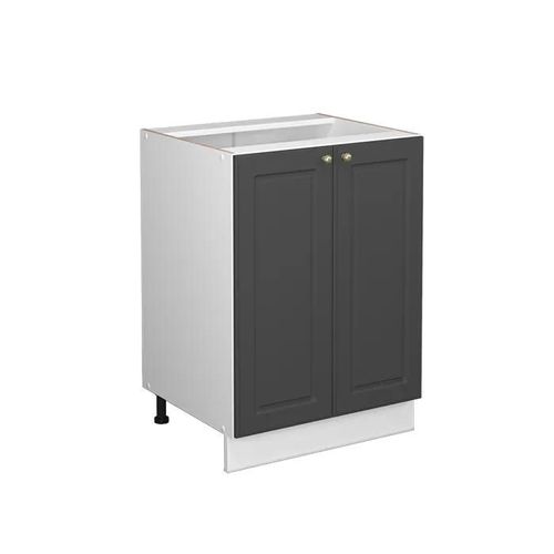 Vicco Meuble Bas De Cuisine Fame-Line, Anthracite-Or, 60 Cm Sans Plan De Travail