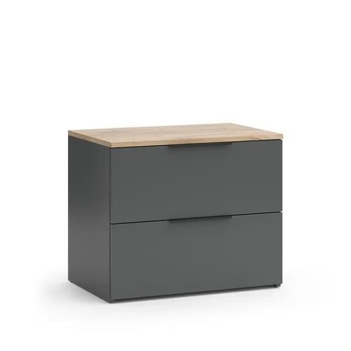 Sideboard Wido, 60 X 50 Cm Avec 2 Tiroirs, Anthracite, Vicco
