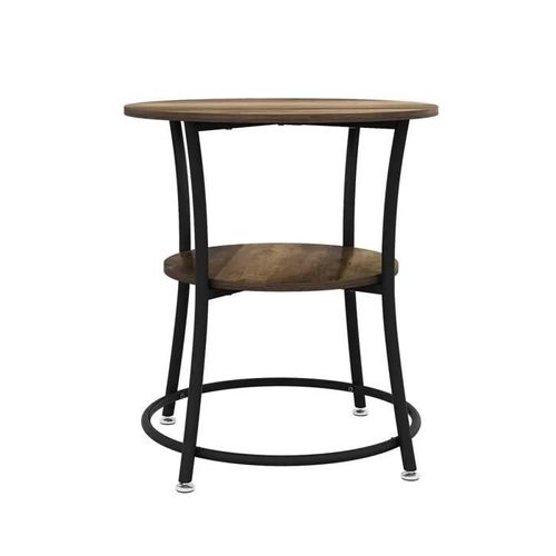 Table Basse Quebec, 50 X 55 Cm Avec Tablette, Chêne Rustique, Vicco