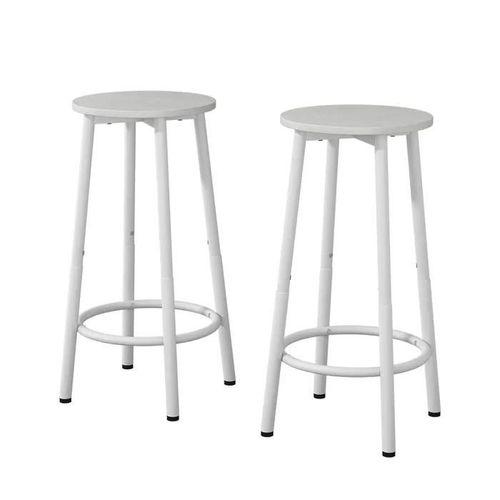 Tabouret De Bar Edmonton, 31.5 X 64 Cm 2 Pièces, Blanc, Vicco