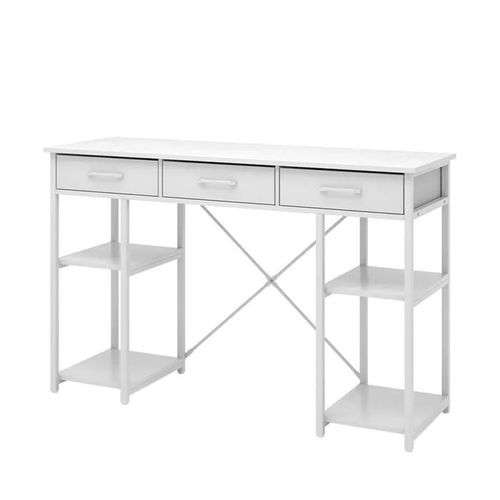 Coiffeuse Chino, 120 Cm Avec 3 Tiroirs, Blanc, Vicco