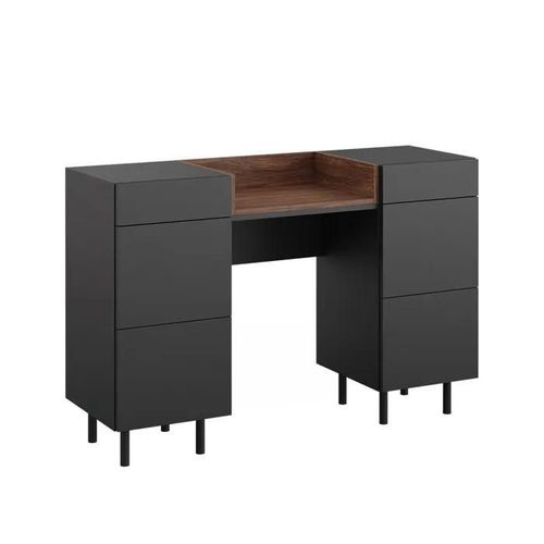 Coiffeuse Anika, 120 Cm Avec 6 Tiroirs, Anthracite, Vicco