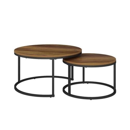 Vicco Set De Tables Basses Montreal, Bois Antique, 77 X 40 Cm 2 Pièces