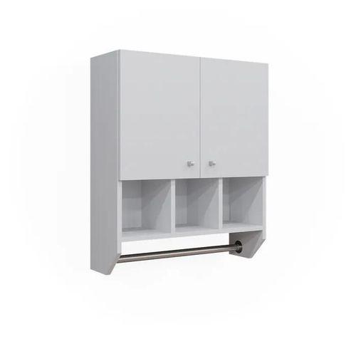 Armoire De Fynn, 59.2 X 70.5 Cm Armoire Suspendue Avec 2 Portes, Blanc, Vicco