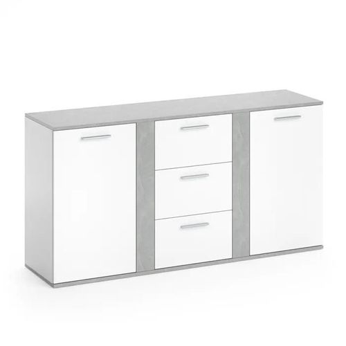 Buffet Vicco Novelli Vaisselier Buffet En Béton Blanc Armoire Buffet 2 Portes