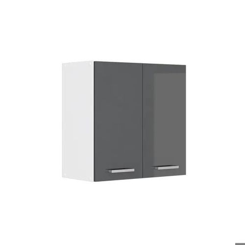 Armoire Suspendue Universelle R-Line, 60 X 60 Cm Avec Portes, Anthracite Haute Brillance, Vicco