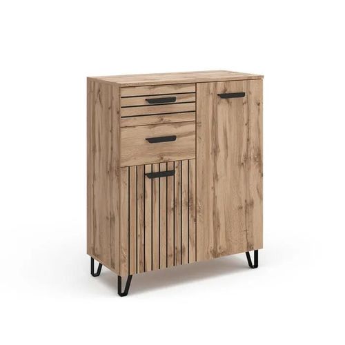 Vicco Commode Avec Tiroirs Amber, Chêne, 80 X 100 Cm