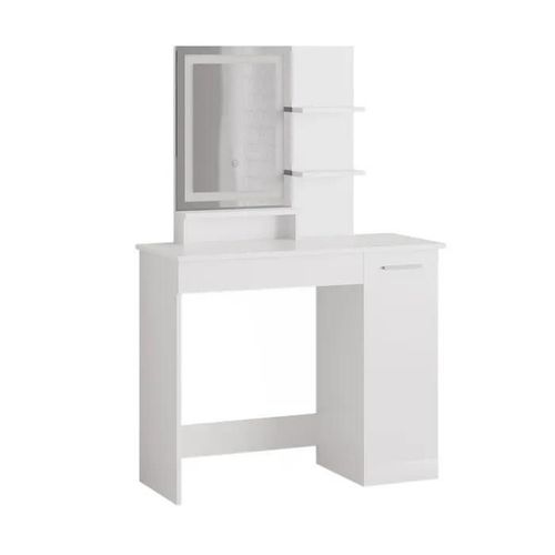 Coiffeuse Avec Miroir Led - Vicco - Julia - Blanc