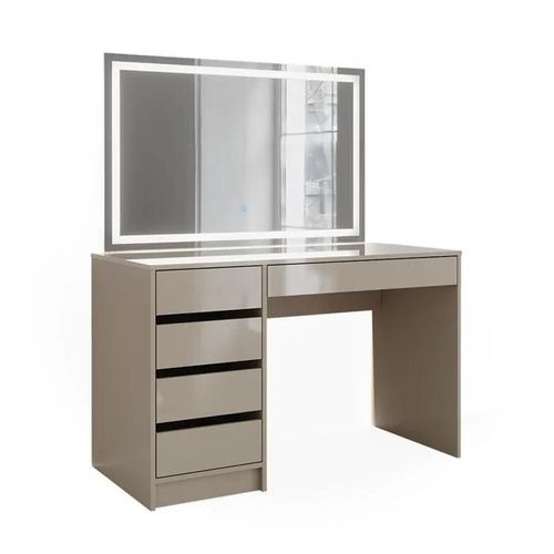 Vicco Coiffeuse Sherry, Grège, 120 Cm Avec Miroir Led