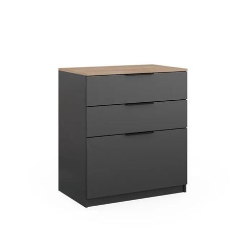 Vicco Commode Avec Tiroirs Betti, Anthracite, 80 X 90 Cm