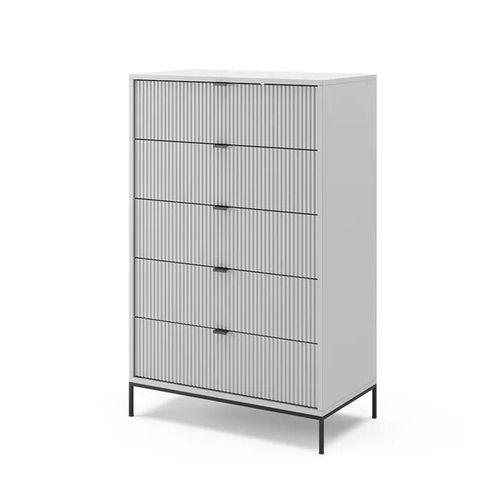 Vicco Commode Avec Tiroirs Eliza, Gris, 76 X 120 Cm